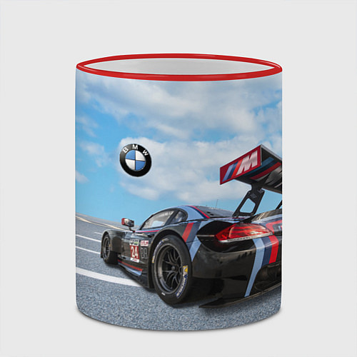 Кружка цветная BMW racing team - Motorsport - M Performance / 3D-Красный кант – фото 2