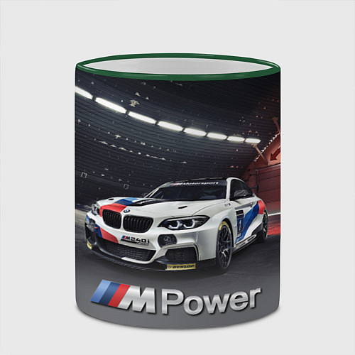 Кружка цветная BMW M 240 i Racing - Motorsport - M Power / 3D-Зеленый кант – фото 2