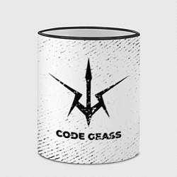 Кружка 3D Code Geass с потертостями на светлом фоне, цвет: 3D-черный кант — фото 2