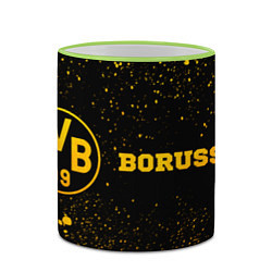 Кружка 3D Borussia - gold gradient: надпись и символ, цвет: 3D-светло-зеленый кант — фото 2