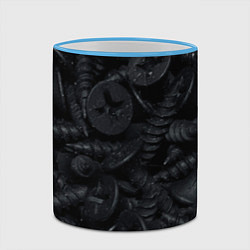 Кружка 3D Саморезы, цвет: 3D-небесно-голубой кант — фото 2