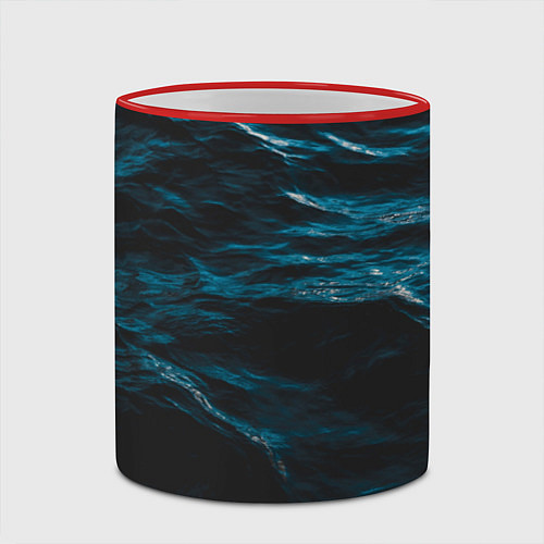 Кружка цветная Глубокое море / 3D-Красный кант – фото 2