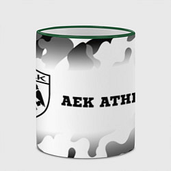 Кружка 3D AEK Athens sport на светлом фоне: надпись и символ, цвет: 3D-зеленый кант — фото 2