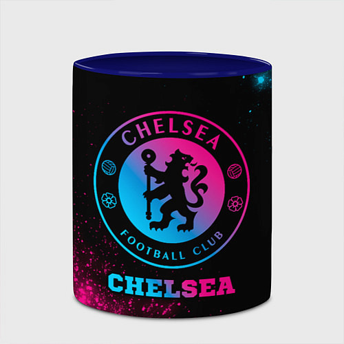 Кружка цветная Chelsea - neon gradient / 3D-Белый + синий – фото 2