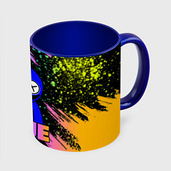 Кружка 3D Rainbow Friends - Blue, цвет: 3D-белый + синий