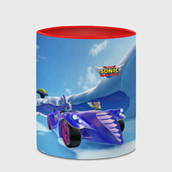 Кружка 3D Blaze the Cat - Team Sonic racing, цвет: 3D-белый + красный — фото 2