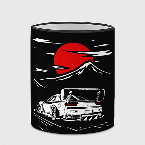 Кружка цветная Мазда RX - 7 JDM Style / 3D-Черный кант – фото 2