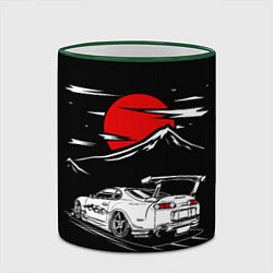 Кружка 3D Тойота супра - JDM Style, цвет: 3D-зеленый кант — фото 2