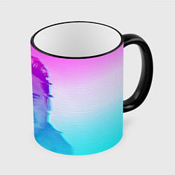 Кружка 3D Гачимучи Билли Херрингтон глитч, цвет: 3D-черный кант