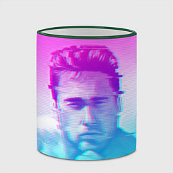 Кружка 3D Гачимучи Билли Херрингтон глитч, цвет: 3D-зеленый кант — фото 2