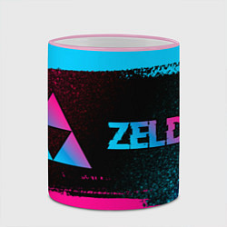 Кружка 3D Zelda - neon gradient: надпись и символ, цвет: 3D-розовый кант — фото 2
