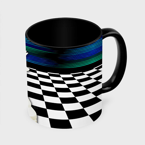 Кружка цветная Белая королева / 3D-Белый + черный – фото 1