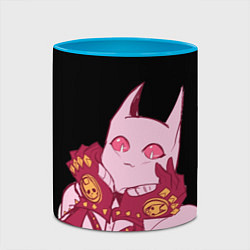 Кружка 3D Милый стенд Killer Queen - Jojo, цвет: 3D-белый + небесно-голубой — фото 2