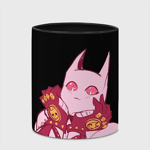 Кружка цветная Милый стенд Killer Queen - Jojo / 3D-Белый + черный – фото 2