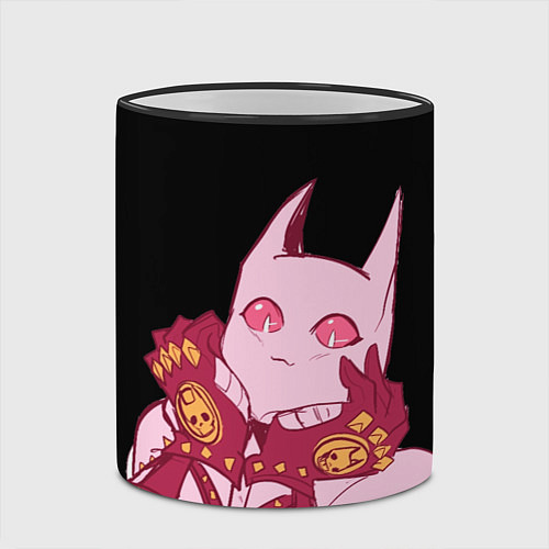 Кружка цветная Милый стенд Killer Queen - Jojo / 3D-Черный кант – фото 2