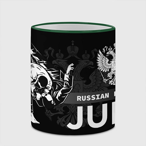 Кружка цветная Judo Russian Federation / 3D-Зеленый кант – фото 2