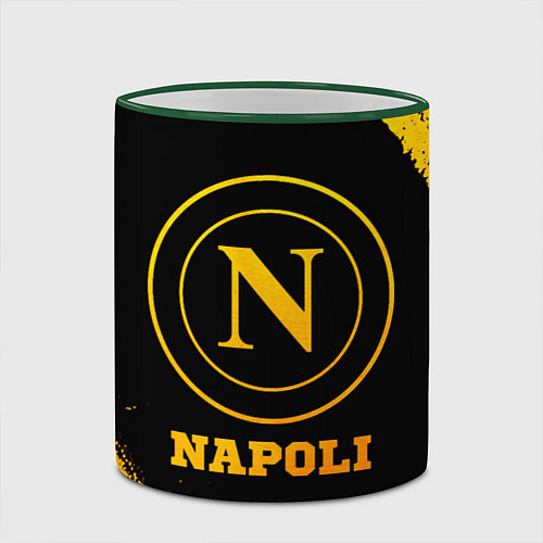 Кружка цветная Napoli - gold gradient / 3D-Зеленый кант – фото 2