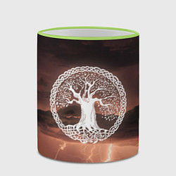 Кружка 3D Yggdrasil white rune, цвет: 3D-светло-зеленый кант — фото 2