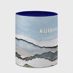 Кружка 3D Текстура рваной бумаги - Milano, цвет: 3D-белый + синий — фото 2