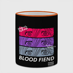 Кружка 3D Глазки Пауэр, цвет: 3D-оранжевый кант — фото 2