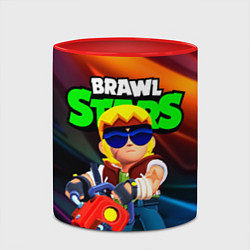 Кружка 3D Buster Brawl stars, цвет: 3D-белый + красный — фото 2