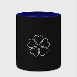 Кружка 3D Черный пятилистный клевер из аниме черный клевер -, цвет: 3D-белый + синий — фото 2