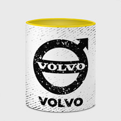Кружка 3D Volvo с потертостями на светлом фоне, цвет: 3D-белый + желтый — фото 2