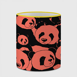 Кружка 3D С красными пандами, цвет: 3D-желтый кант — фото 2
