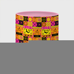 Кружка 3D Colored patterned ornament, цвет: 3D-белый + розовый — фото 2