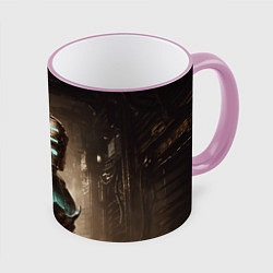 Кружка 3D Айзек Кларк Dead space remake, цвет: 3D-розовый кант