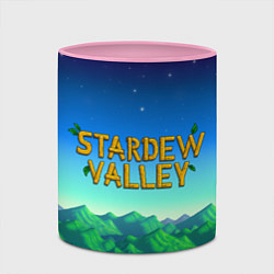 Кружка 3D Горы Stardew Valley, цвет: 3D-белый + розовый — фото 2