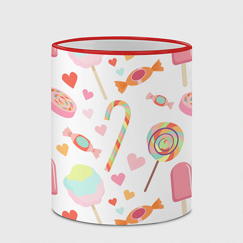 Кружка цветная Сладкий праздник / 3D-Красный кант – фото 2