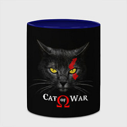 Кружка 3D Cat of war collab, цвет: 3D-белый + синий — фото 2