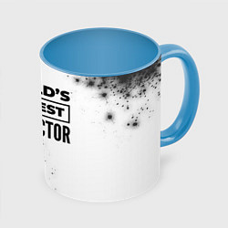 Кружка 3D Worlds okayest instructor - white, цвет: 3D-белый + небесно-голубой