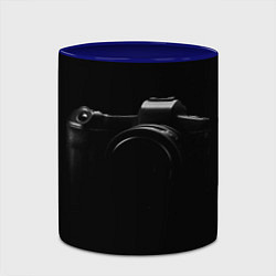 Кружка 3D Силуэт фотокамеры, цвет: 3D-белый + синий — фото 2