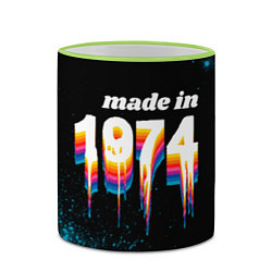 Кружка 3D Made in 1974: liquid art, цвет: 3D-светло-зеленый кант — фото 2