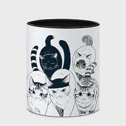 Кружка 3D Любопытные кошки, цвет: 3D-белый + черный — фото 2