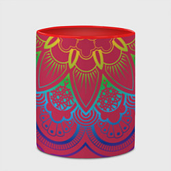 Кружка 3D Viva magenta mandala, цвет: 3D-белый + красный — фото 2