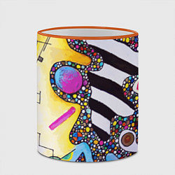 Кружка 3D Василий Кандинский Абстрактная композиция, цвет: 3D-оранжевый кант — фото 2