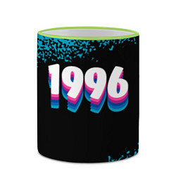 Кружка 3D Made in 1996: vintage art, цвет: 3D-светло-зеленый кант — фото 2