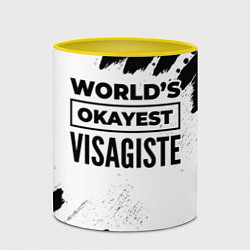 Кружка 3D Worlds okayest visagiste - white, цвет: 3D-белый + желтый — фото 2