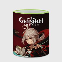 Кружка 3D Genshin Impact Каэдэхара Кадзуха, цвет: 3D-светло-зеленый кант — фото 2