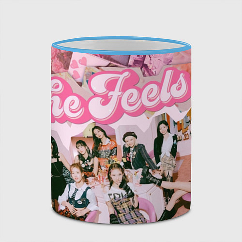 Кружка цветная The Feels / 3D-Небесно-голубой кант – фото 2