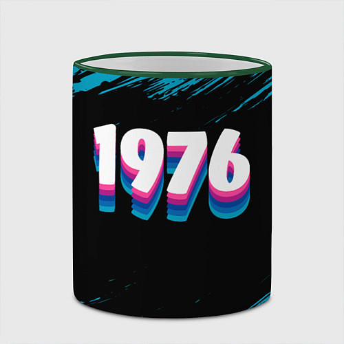 Кружка цветная Made in 1976: vintage art / 3D-Зеленый кант – фото 2