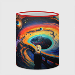 Кружка 3D Крик в космосе, цвет: 3D-красный кант — фото 2