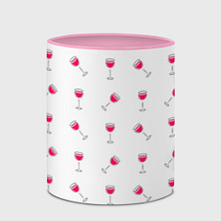 Кружка 3D Розовое вино, цвет: 3D-белый + розовый — фото 2