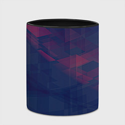 Кружка 3D Абстрактный прозрачный стеклянный фиолетовый патте, цвет: 3D-белый + черный — фото 2