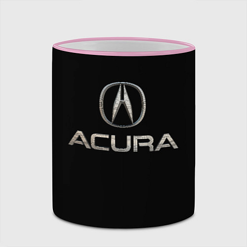 Кружка цветная Acura sport car / 3D-Розовый кант – фото 2