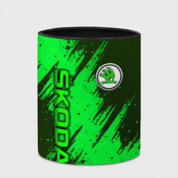 Кружка 3D Skoda - green, цвет: 3D-белый + черный — фото 2
