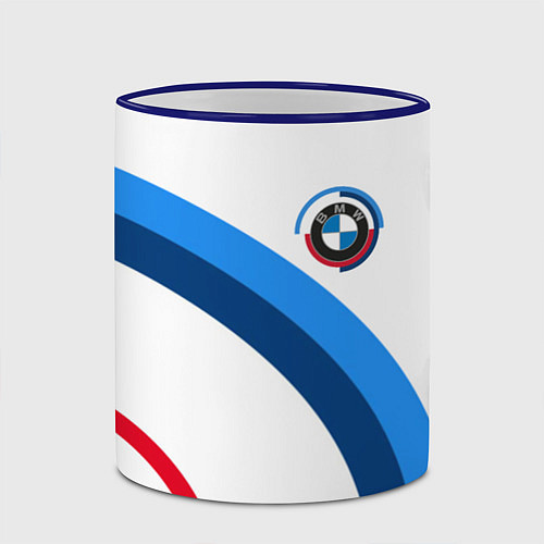 Кружка цветная M perfomance - bmw / 3D-Синий кант – фото 2